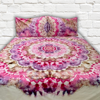 Bloom tie dyed throw set