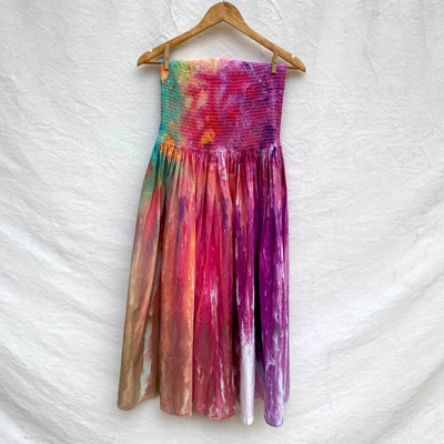 Large hand dyed sun dress - Rainbow Waterfall