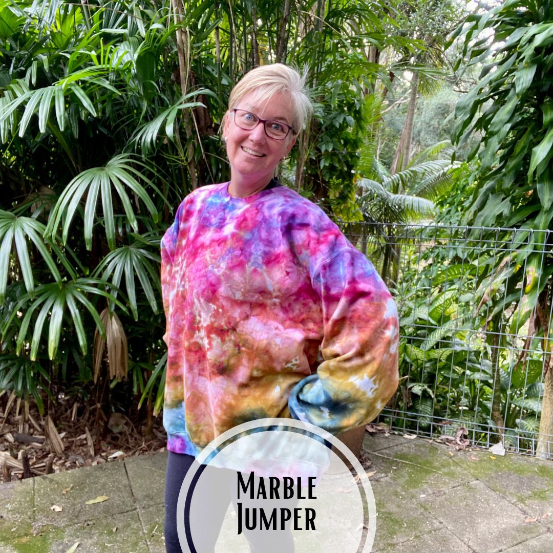 Tie Dye - Fleecy Jumper | Marbled Design