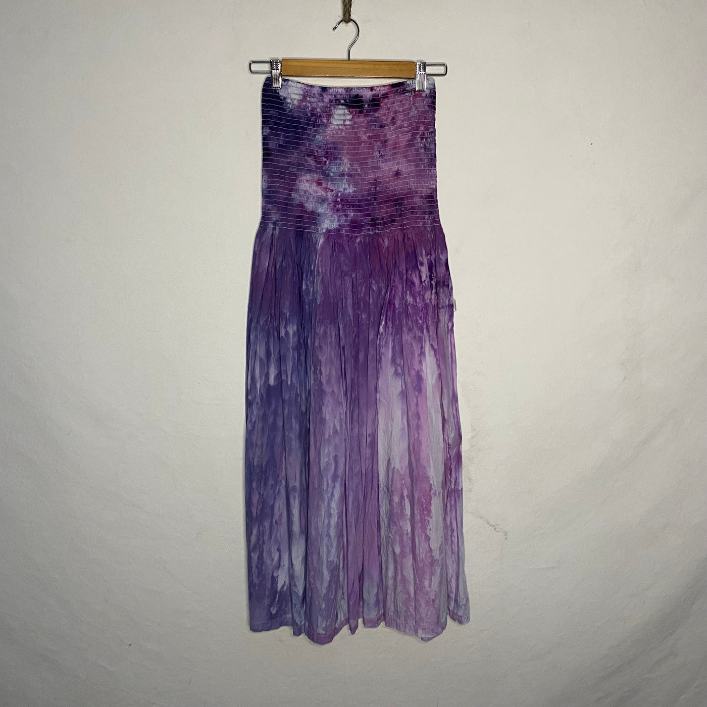 Hand dyed sun dress - Purple waterfall - SIZE 10-14