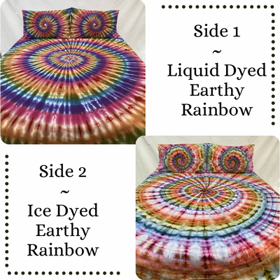 Liquid & Ice - Earthy Tie Dye | Double sided doona cover