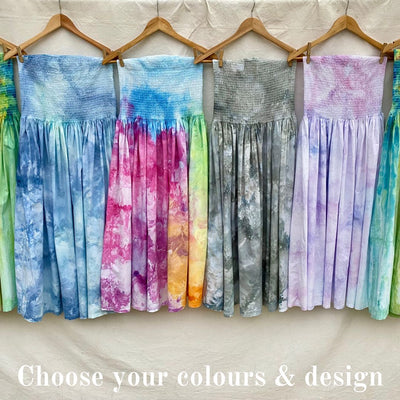 Hand dyed Sun Dress - Choose your own colours