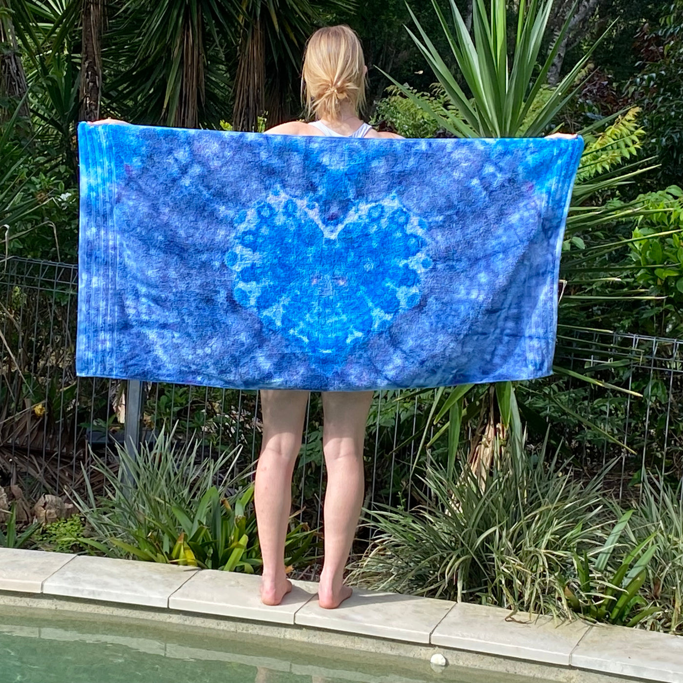 #2 - Blue heart Beach Towel