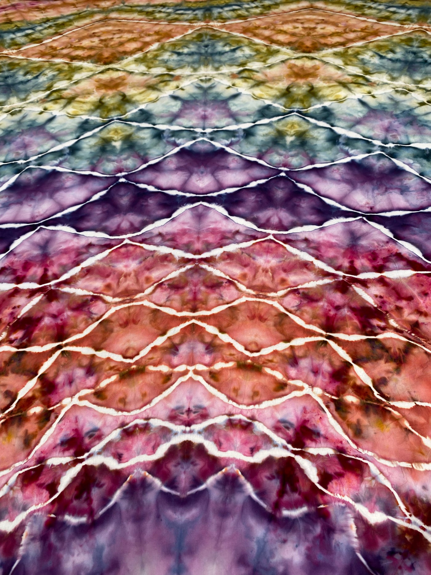 Earthy Rainbow Mandala tie dye Throw Set