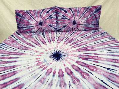 Power Berry Spiral tie dye Throw Set