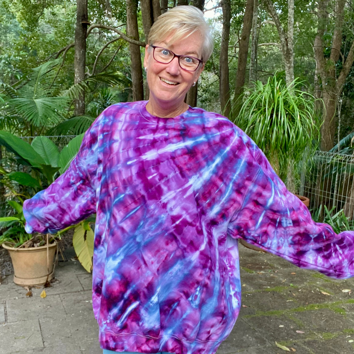 Tie Dye - Fleecy Jumper | Shoulder Spiral Design