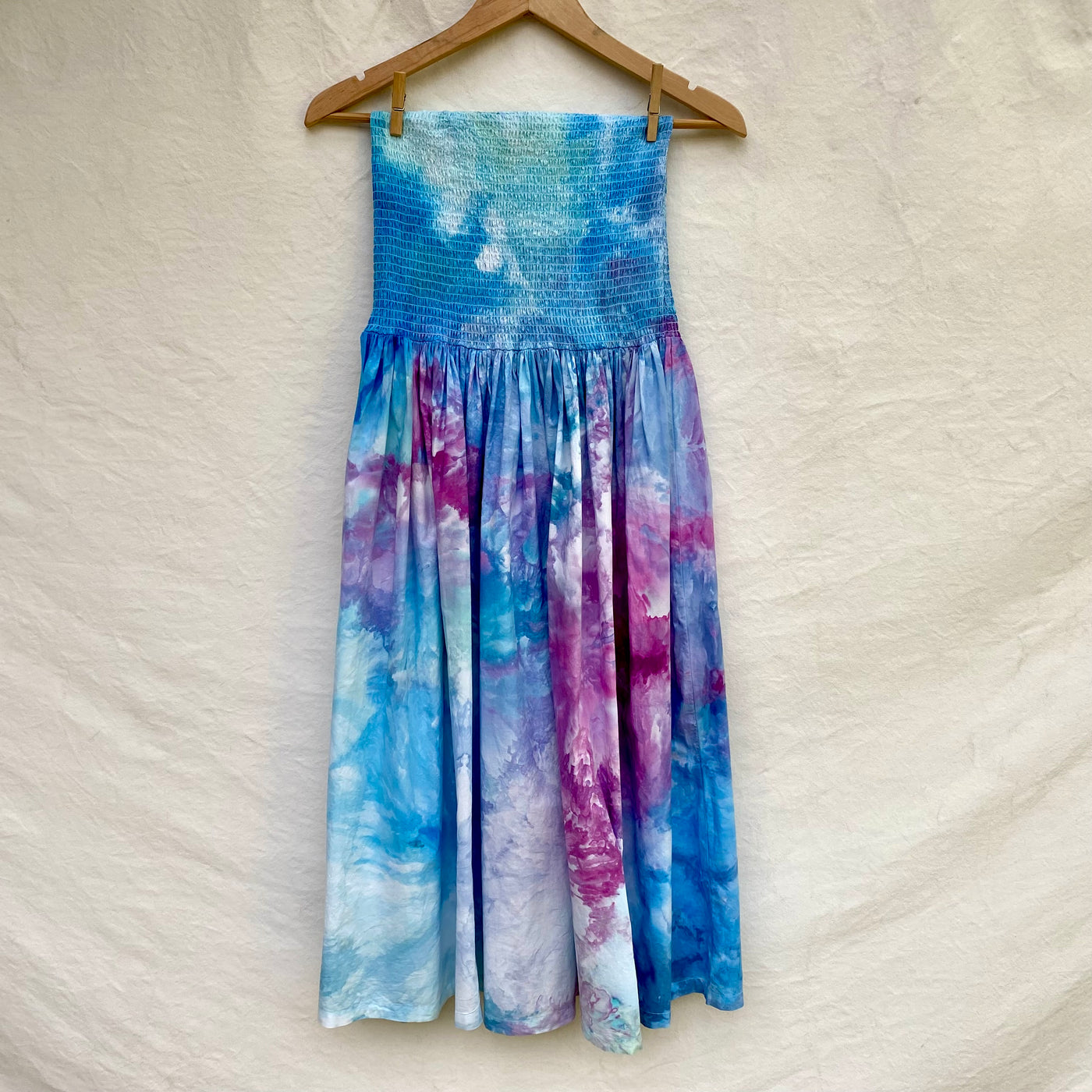 Medium hand dyed sun dress  - Purple | Jade | Kingfisher | Cerulean | Indigo