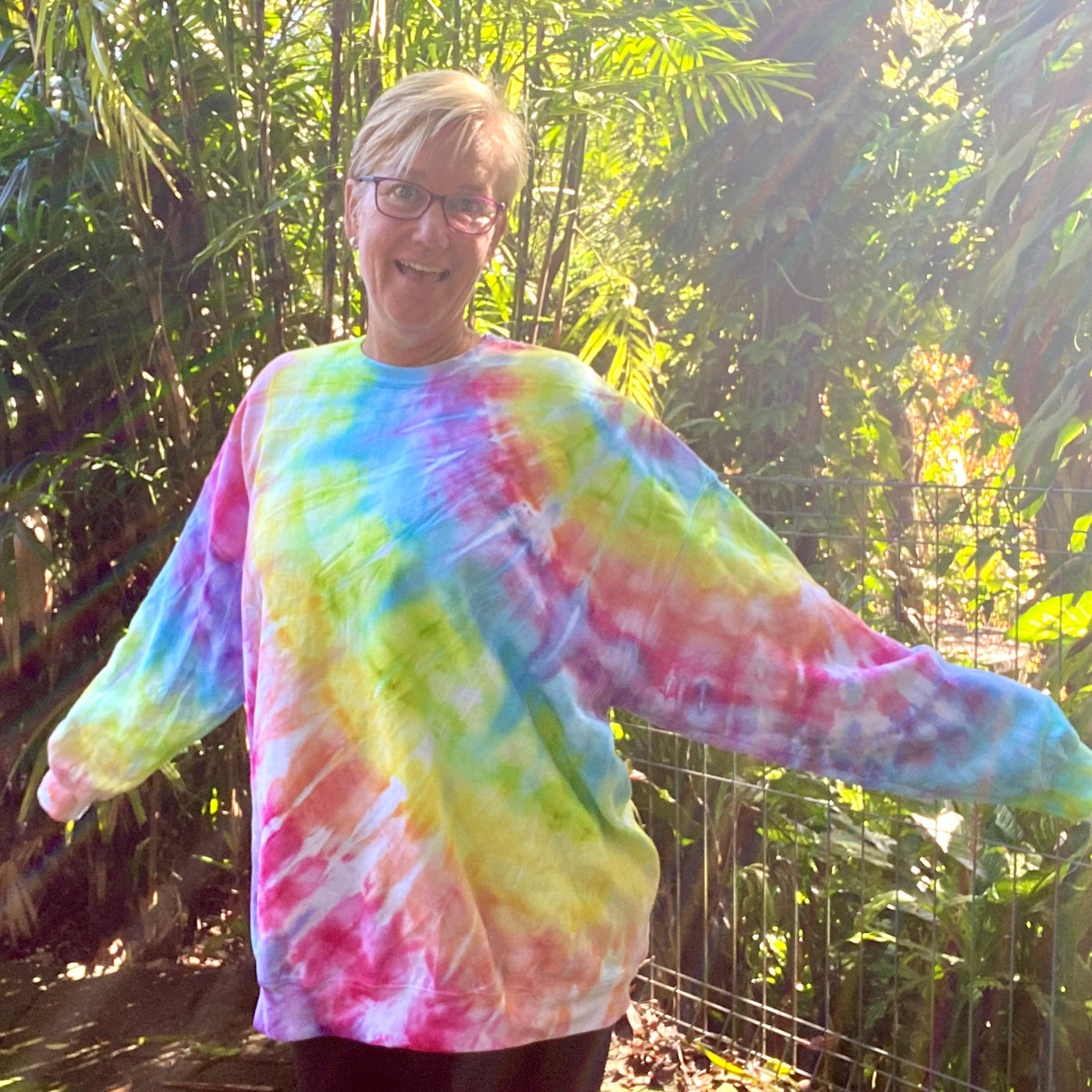 Tie Dye - Fleecy Jumper | Shoulder Spiral Design