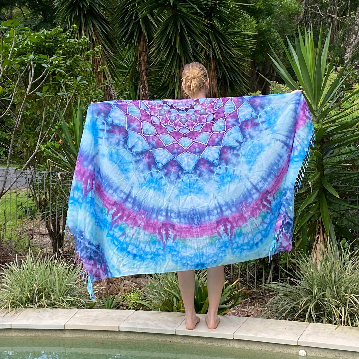 #6 Blue/Purple mandala - Tie Dye Sarong