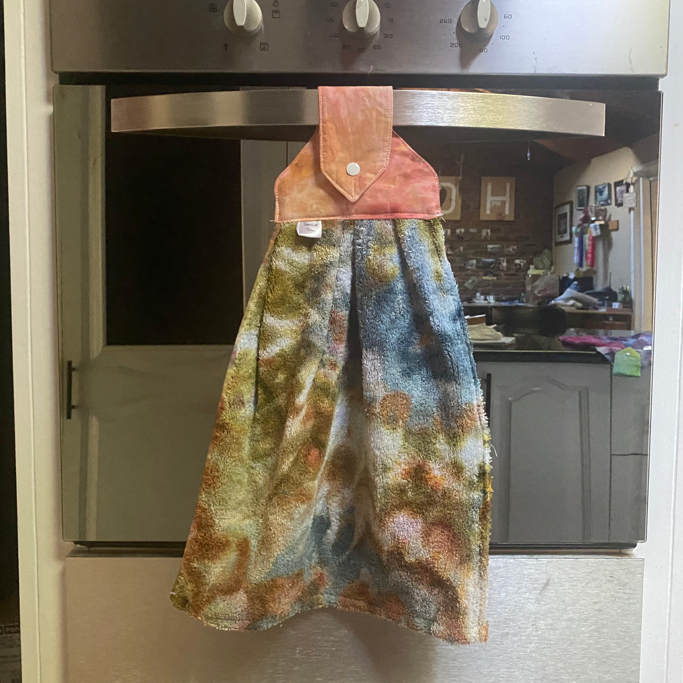 #29 tie dye hanging hand towel