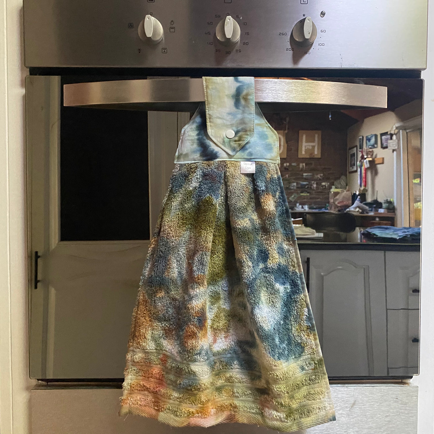 #37 tie dye hanging hand towel