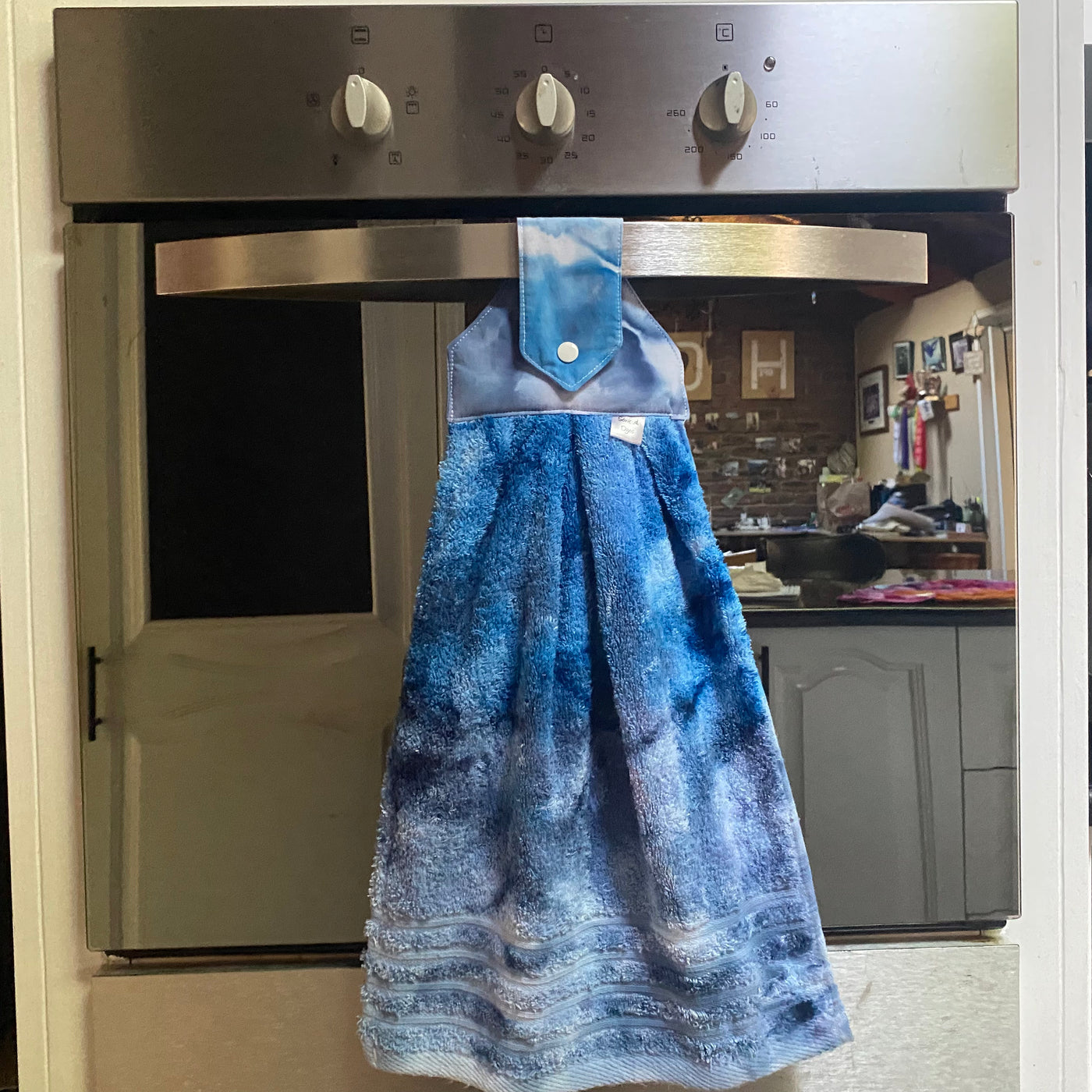 #34 tie dye hanging hand towel