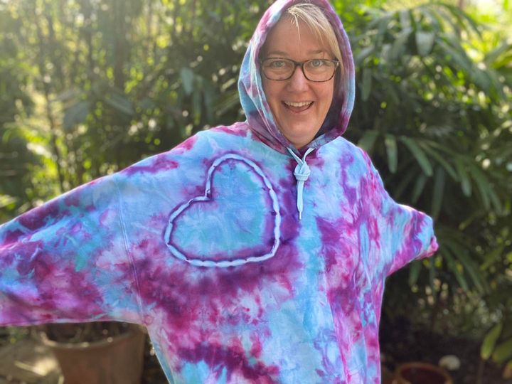 tie dye hoodie Sewcial Dyes Australia